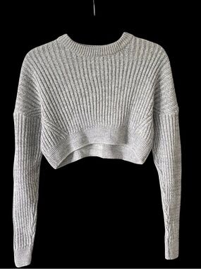 Urban Outfitters Cropped Chunky Ribbed Knit Sweater